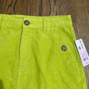 Soft green corduroy skirt